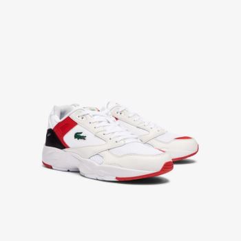 Lacoste Storm 96 Lo Mesh Color-Pop Sneakers - Tenisky Pánské Bílé / Červené | CZ-VSoER0